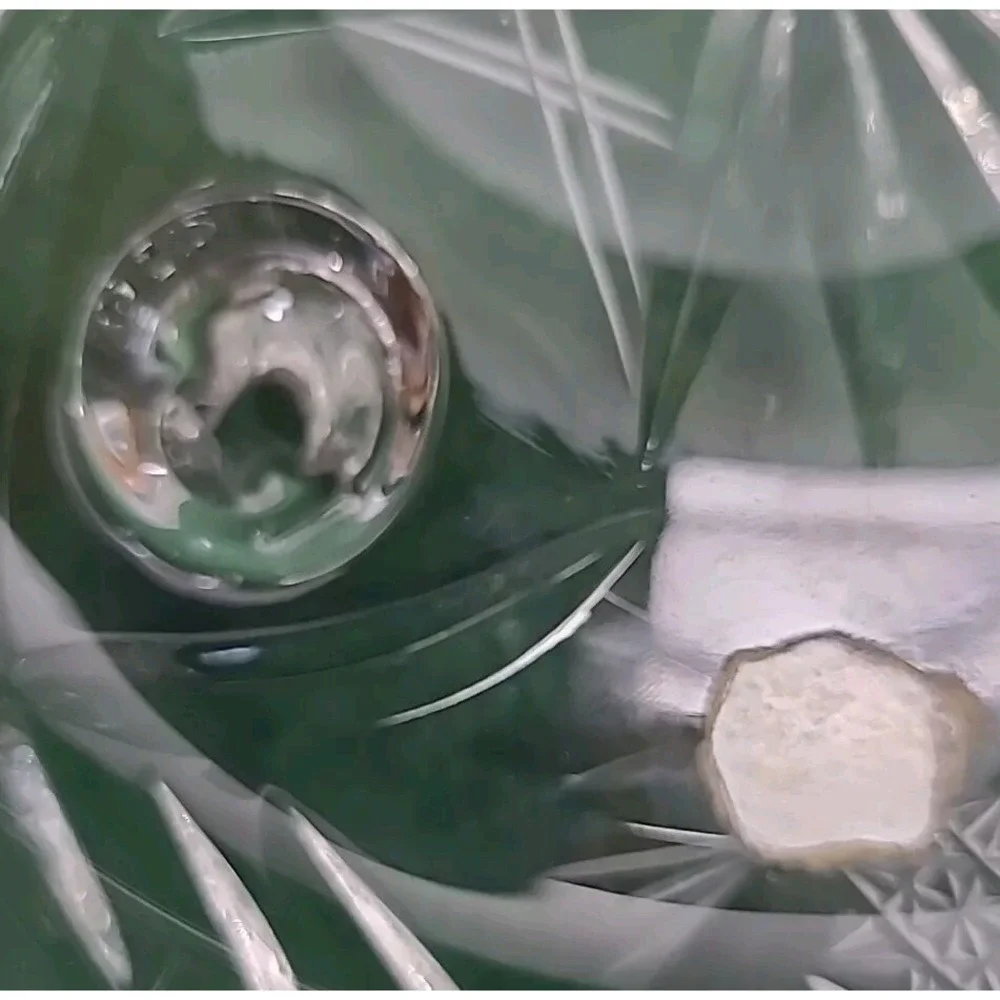 Midcentury Clear Cut Crystal 3-Toed 8